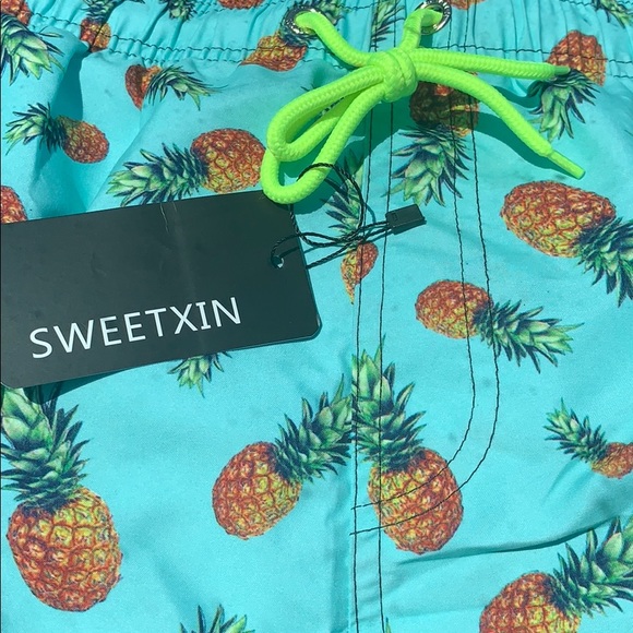 Sweetxin Pineapple Drawstring Swim Trunks - Picture 2 of 3